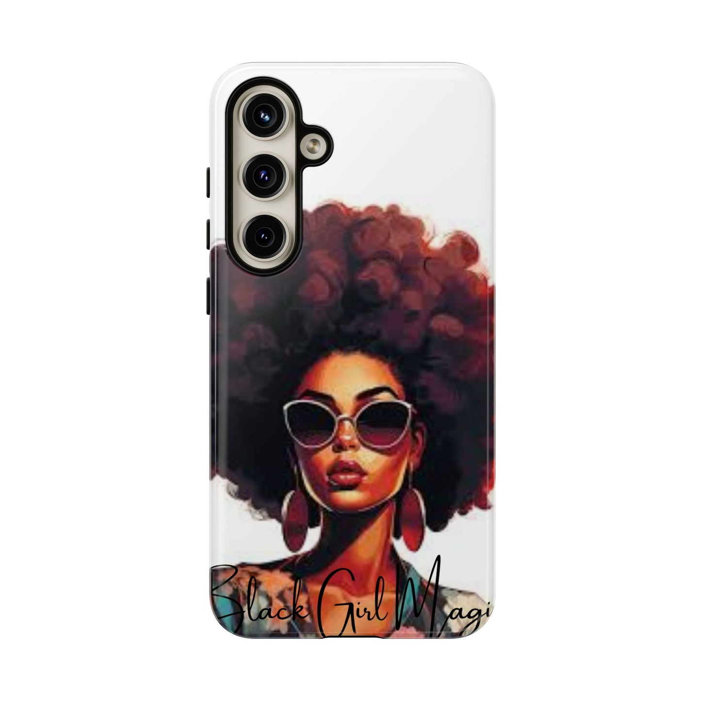 Tough Cases - Samsung Galaxy - Black Girl Magic - Unique Phone Case with Inspirational Quote, Stylish Phone Cover, Gift for Her, Trendy Accessory, Everyday Use