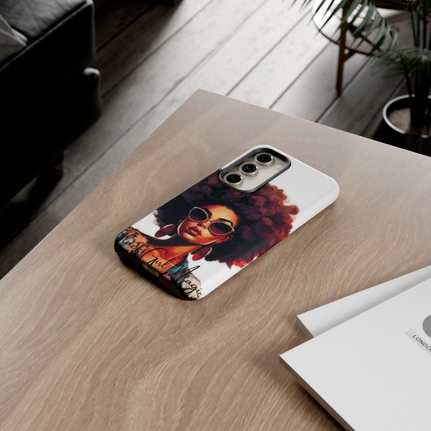 Tough Cases - Samsung Galaxy - Black Girl Magic - Unique Phone Case with Inspirational Quote, Stylish Phone Cover, Gift for Her, Trendy Accessory, Everyday Use