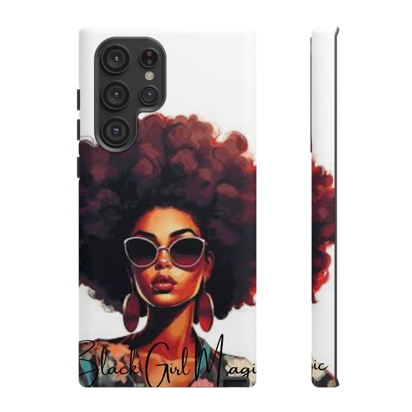 Tough Cases - Samsung Galaxy - Black Girl Magic - Unique Phone Case with Inspirational Quote, Stylish Phone Cover, Gift for Her, Trendy Accessory, Everyday Use