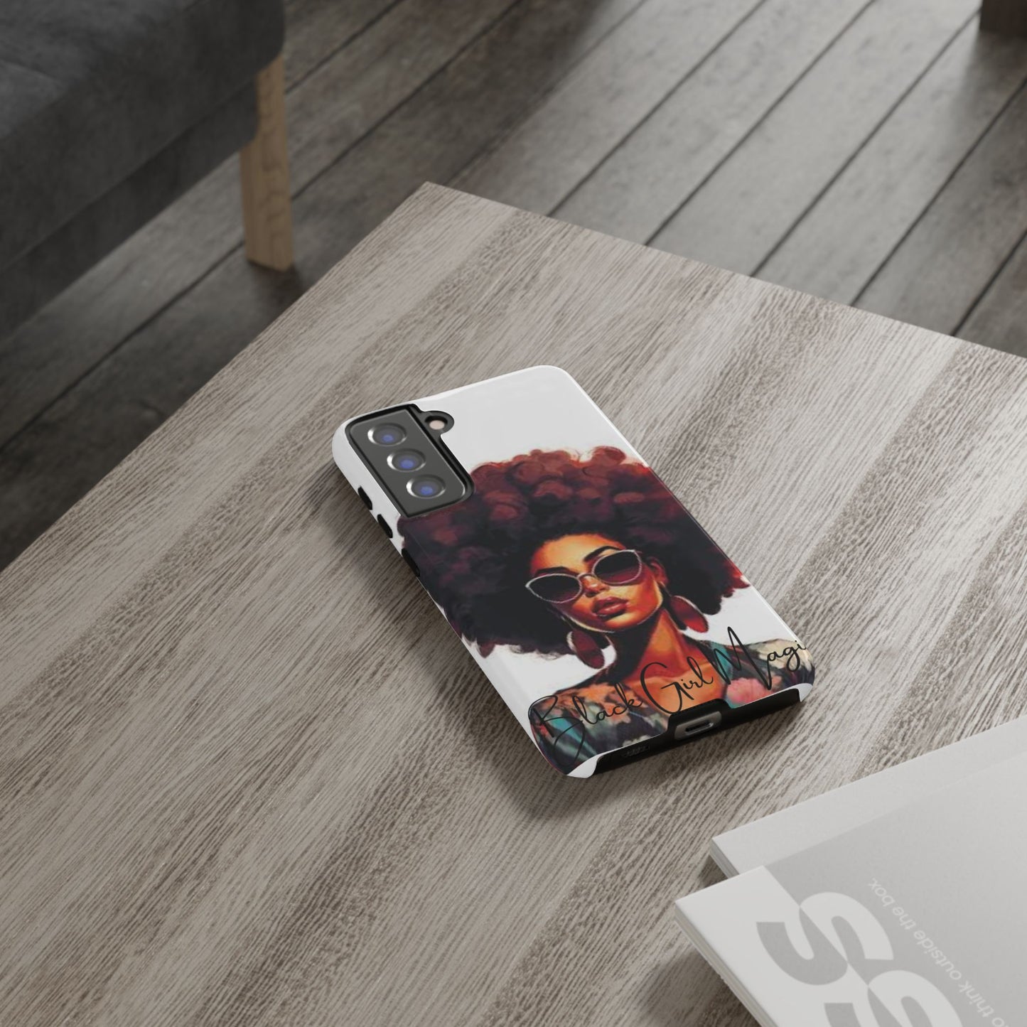 Tough Cases - Samsung Galaxy - Black Girl Magic - Unique Phone Case with Inspirational Quote, Stylish Phone Cover, Gift for Her, Trendy Accessory, Everyday Use