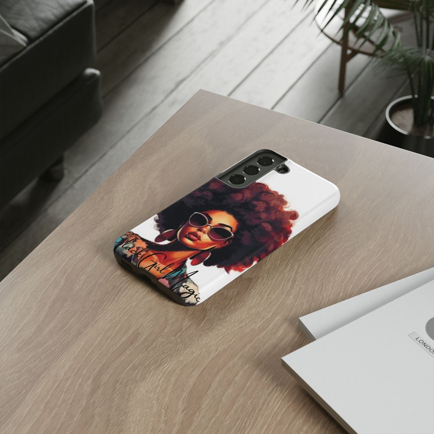 Tough Cases - Samsung Galaxy - Black Girl Magic - Unique Phone Case with Inspirational Quote, Stylish Phone Cover, Gift for Her, Trendy Accessory, Everyday Use