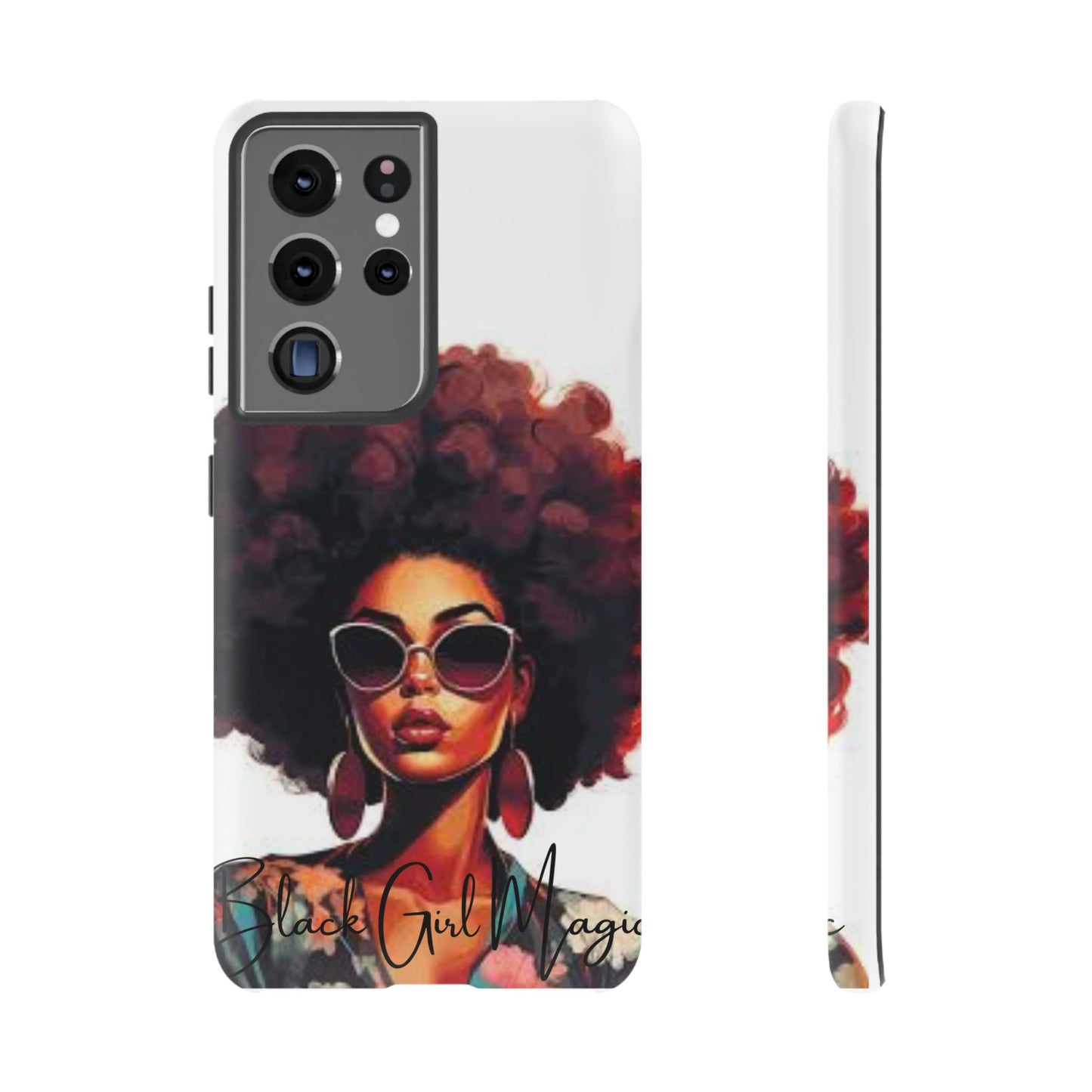 Tough Cases - Samsung Galaxy - Black Girl Magic - Unique Phone Case with Inspirational Quote, Stylish Phone Cover, Gift for Her, Trendy Accessory, Everyday Use