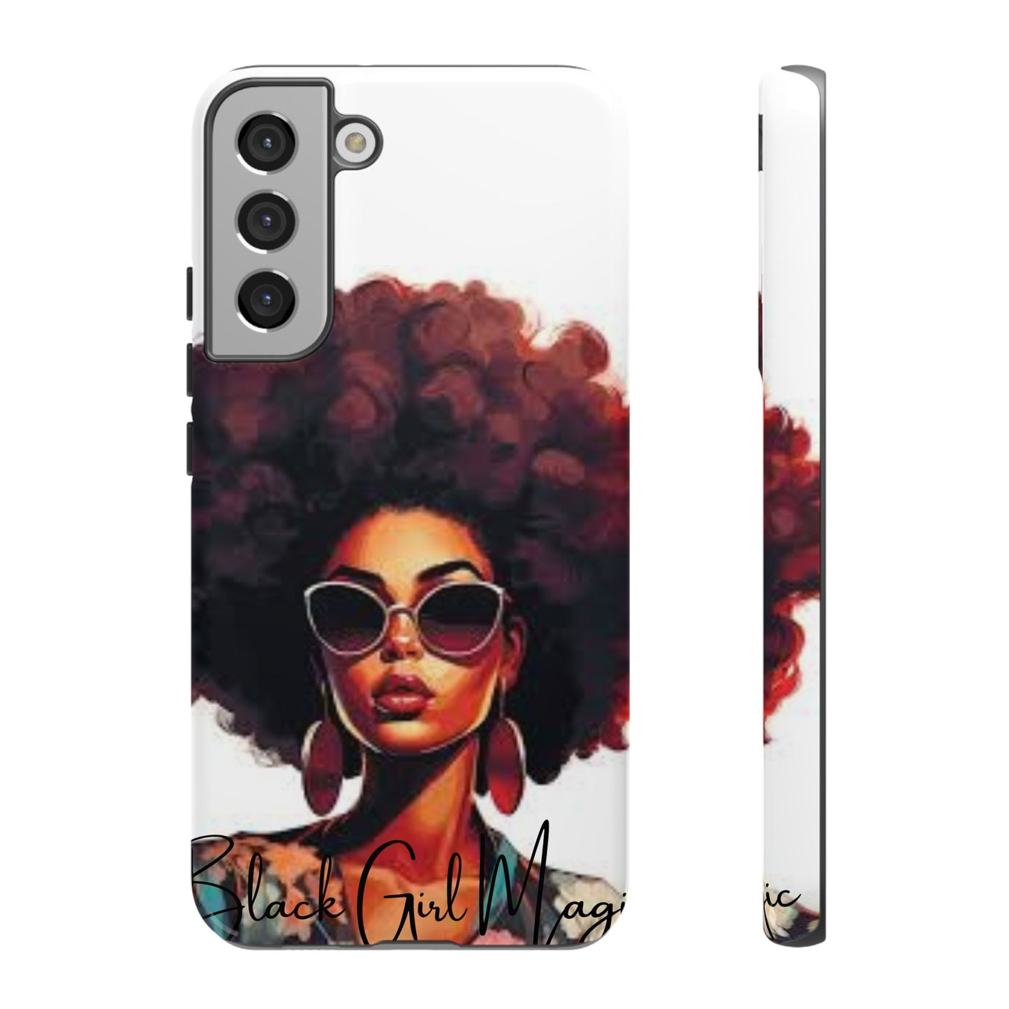 Tough Cases - Samsung Galaxy - Black Girl Magic - Unique Phone Case with Inspirational Quote, Stylish Phone Cover, Gift for Her, Trendy Accessory, Everyday Use