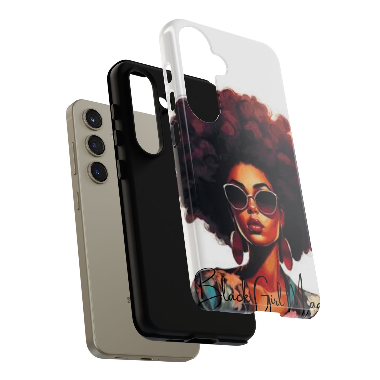 Tough Cases - Samsung Galaxy - Black Girl Magic - Unique Phone Case with Inspirational Quote, Stylish Phone Cover, Gift for Her, Trendy Accessory, Everyday Use
