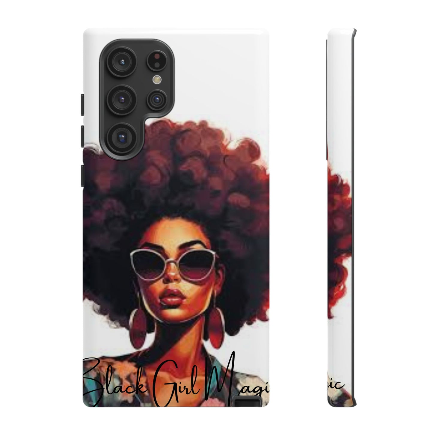 Tough Cases - Samsung Galaxy - Black Girl Magic - Unique Phone Case with Inspirational Quote, Stylish Phone Cover, Gift for Her, Trendy Accessory, Everyday Use