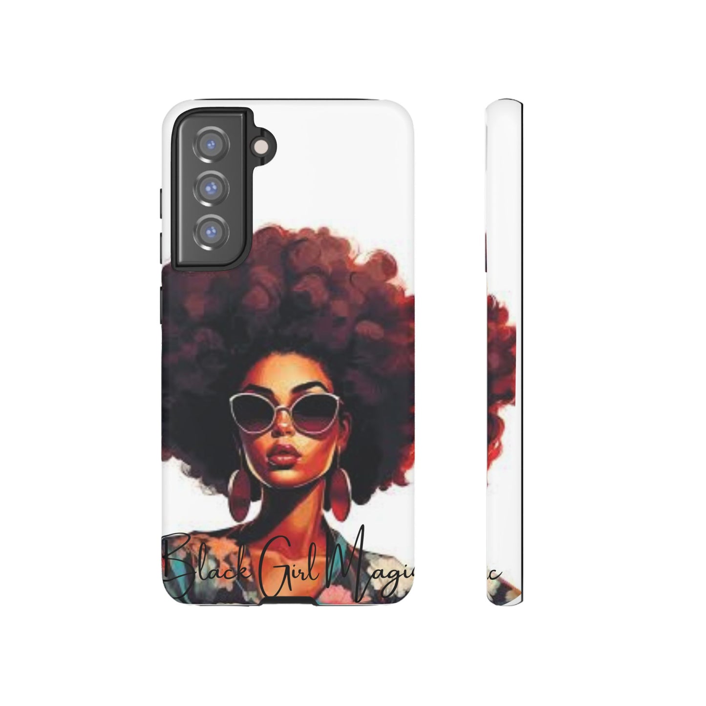Tough Cases - Samsung Galaxy - Black Girl Magic - Unique Phone Case with Inspirational Quote, Stylish Phone Cover, Gift for Her, Trendy Accessory, Everyday Use