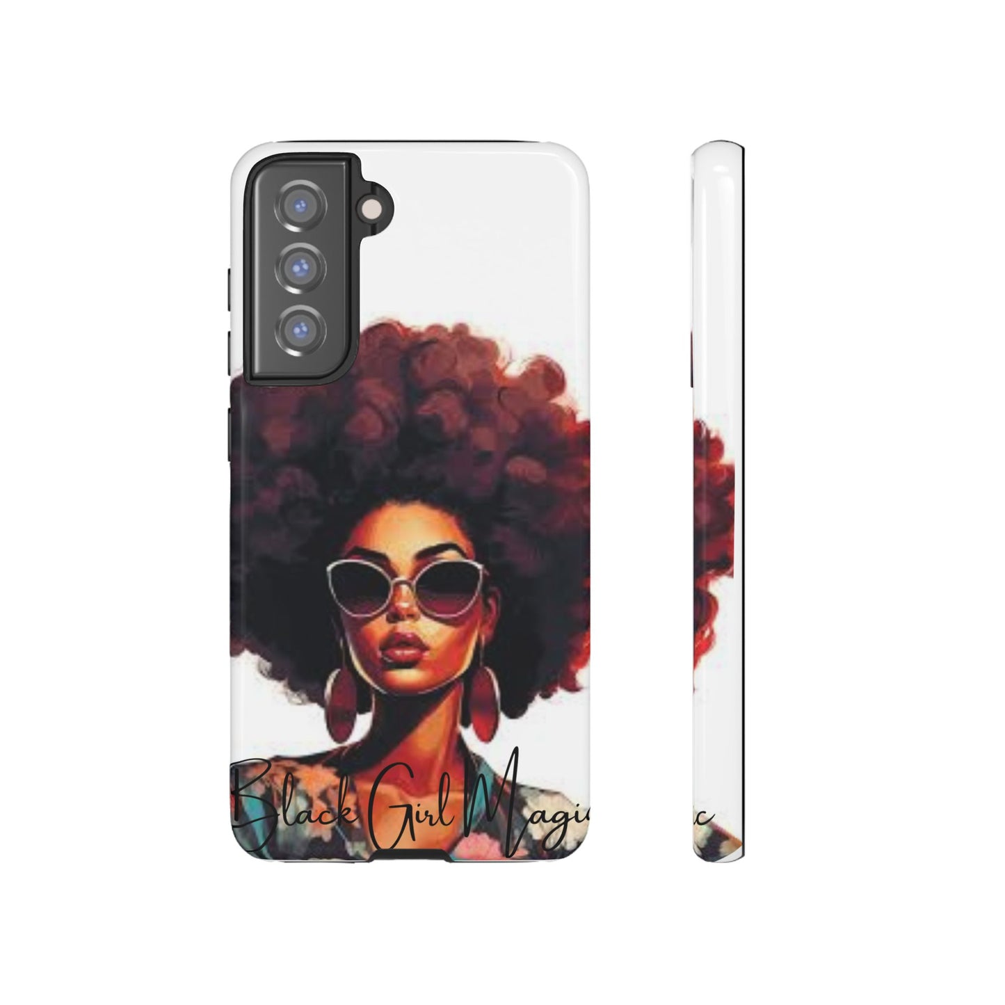 Tough Cases - Samsung Galaxy - Black Girl Magic - Unique Phone Case with Inspirational Quote, Stylish Phone Cover, Gift for Her, Trendy Accessory, Everyday Use
