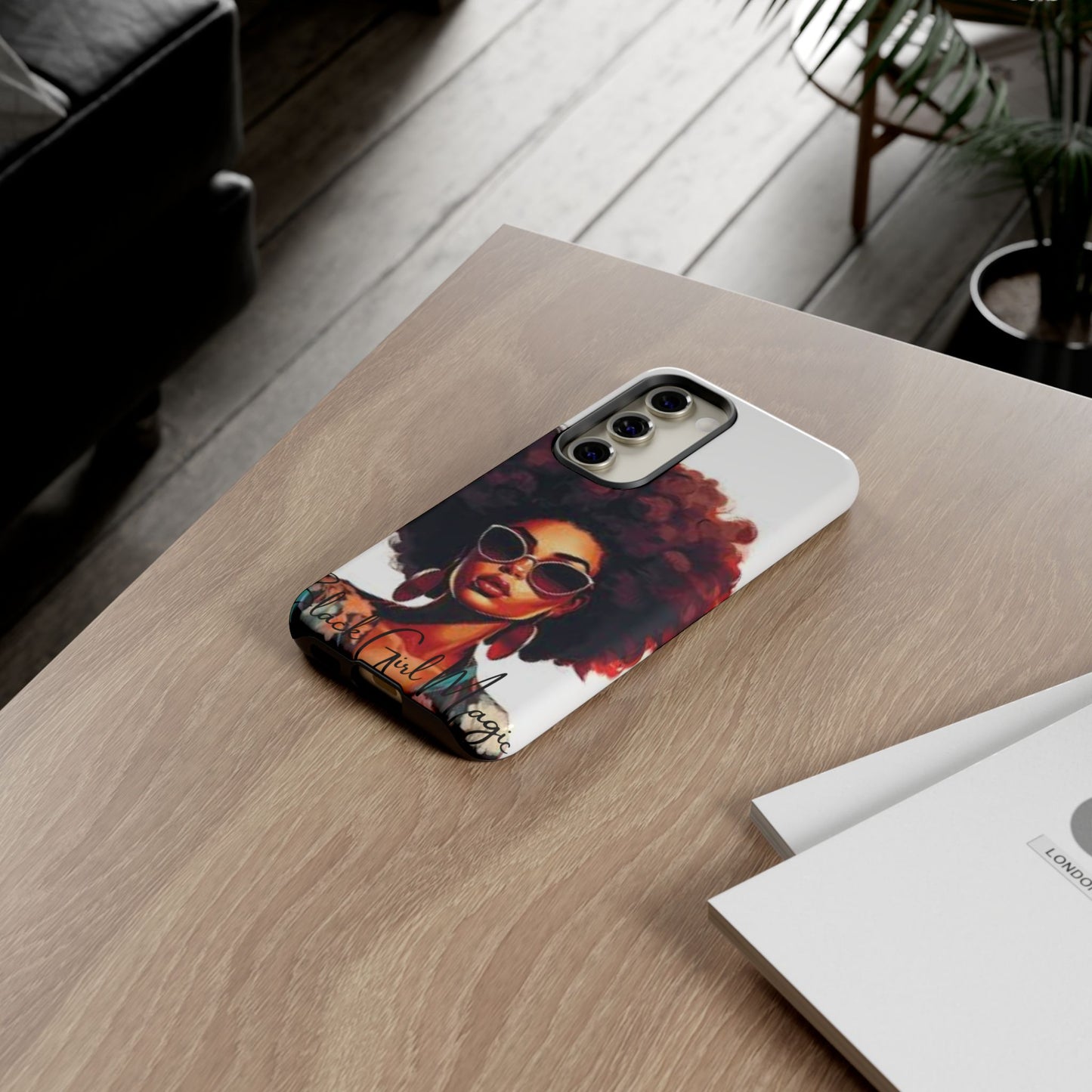 Tough Cases - Samsung Galaxy - Black Girl Magic - Unique Phone Case with Inspirational Quote, Stylish Phone Cover, Gift for Her, Trendy Accessory, Everyday Use