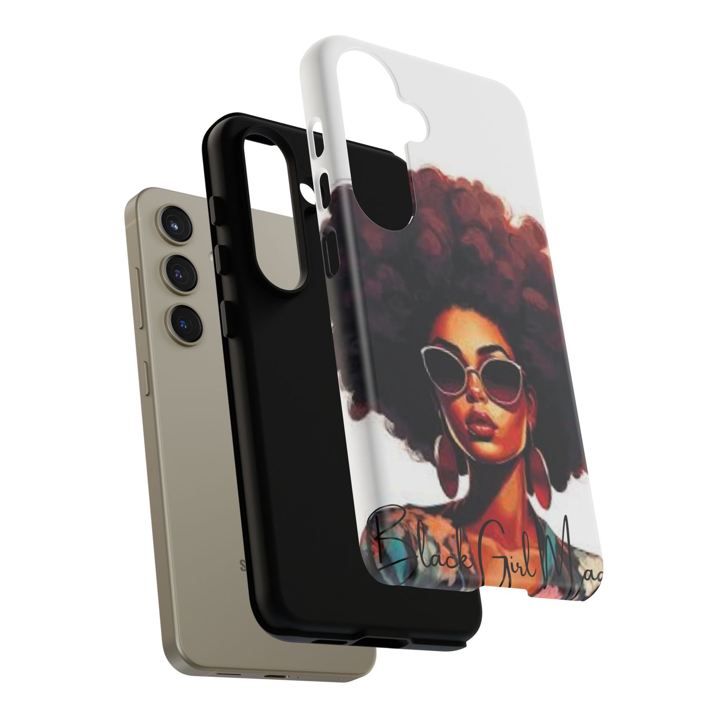Tough Cases - Samsung Galaxy - Black Girl Magic - Unique Phone Case with Inspirational Quote, Stylish Phone Cover, Gift for Her, Trendy Accessory, Everyday Use