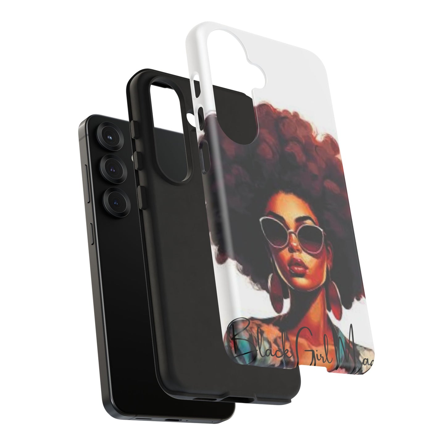 Tough Cases - Samsung Galaxy - Black Girl Magic - Unique Phone Case with Inspirational Quote, Stylish Phone Cover, Gift for Her, Trendy Accessory, Everyday Use
