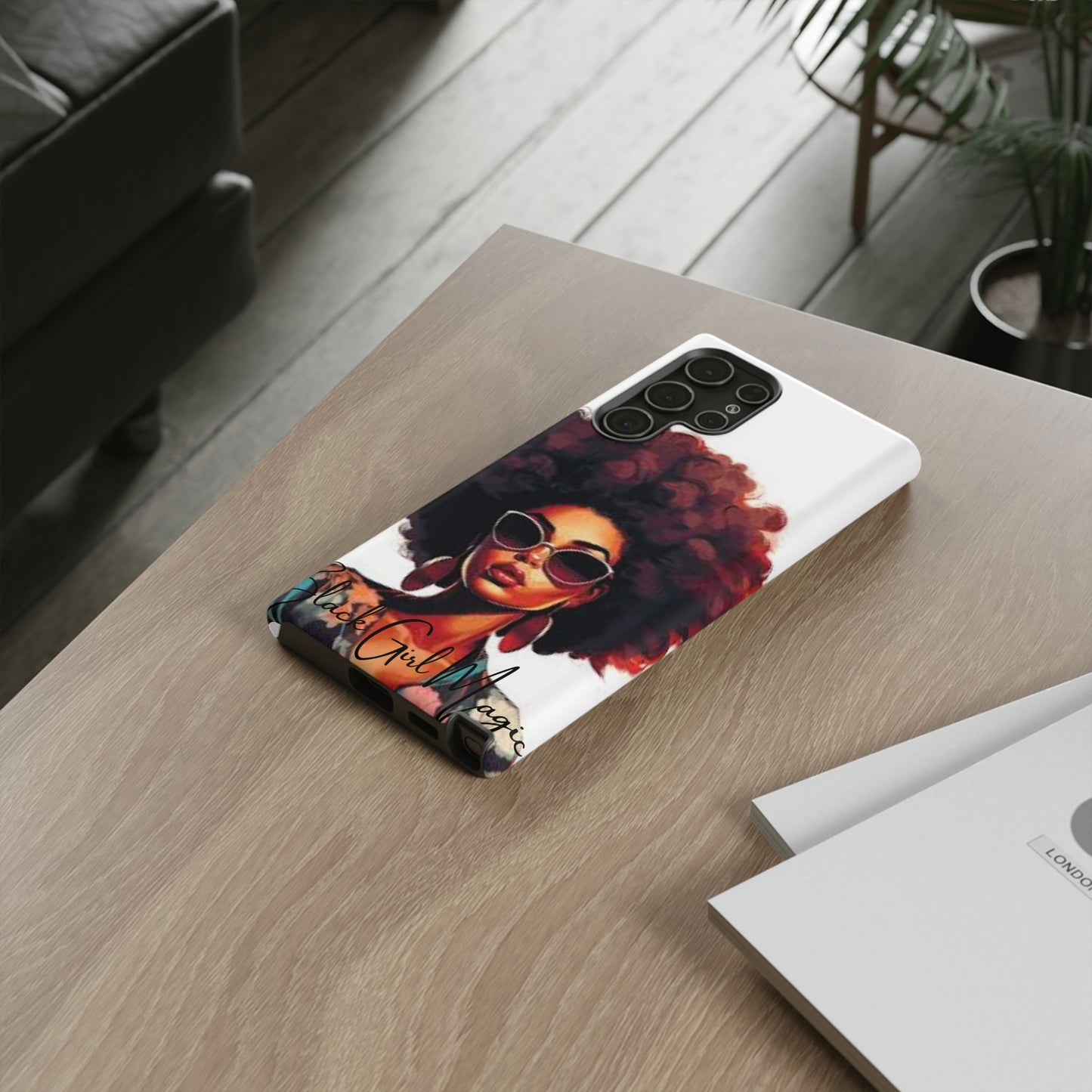 Tough Cases - Samsung Galaxy - Black Girl Magic - Unique Phone Case with Inspirational Quote, Stylish Phone Cover, Gift for Her, Trendy Accessory, Everyday Use