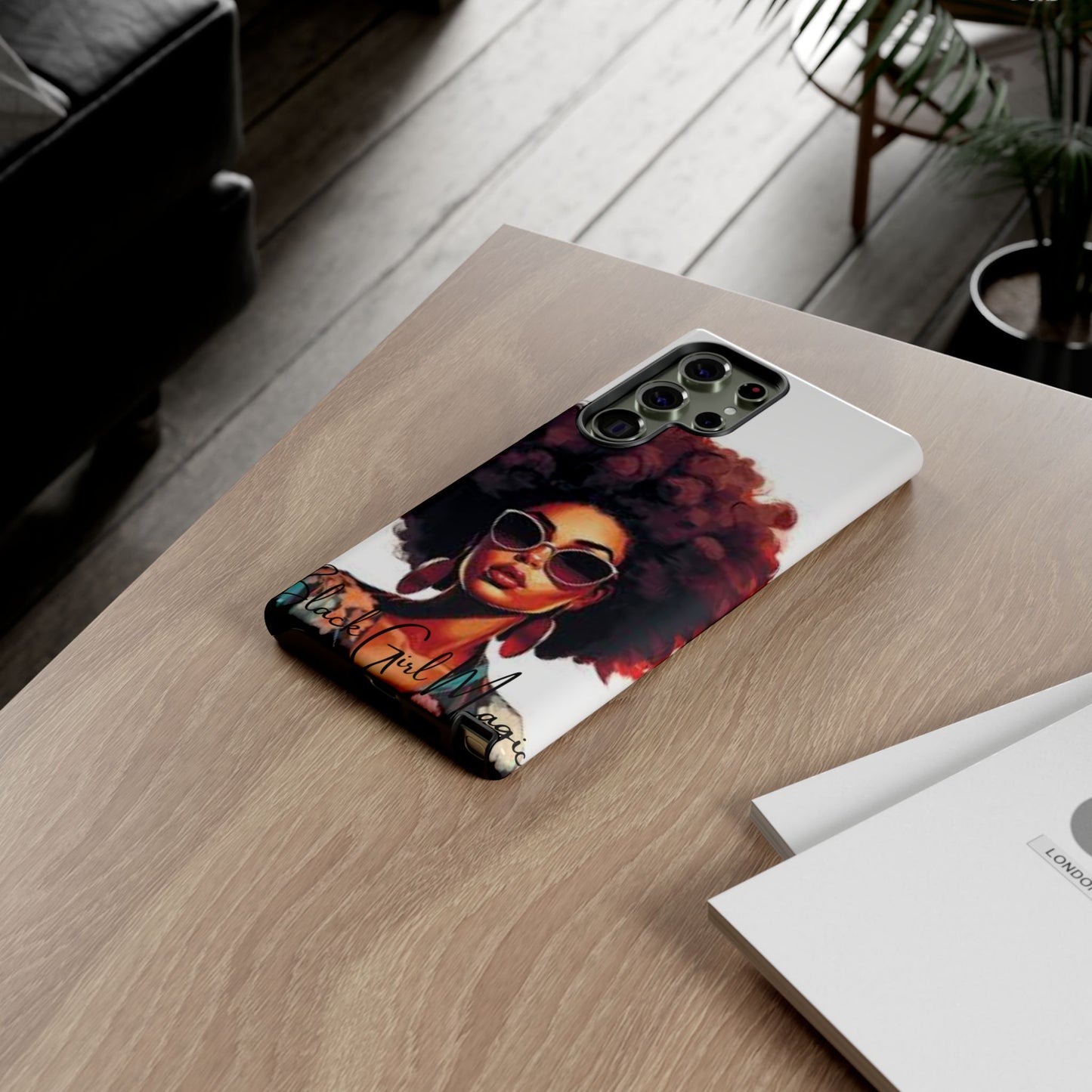 Tough Cases - Samsung Galaxy - Black Girl Magic - Unique Phone Case with Inspirational Quote, Stylish Phone Cover, Gift for Her, Trendy Accessory, Everyday Use