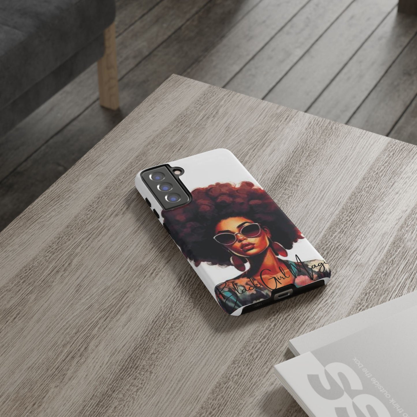 Tough Cases - Samsung Galaxy - Black Girl Magic - Unique Phone Case with Inspirational Quote, Stylish Phone Cover, Gift for Her, Trendy Accessory, Everyday Use