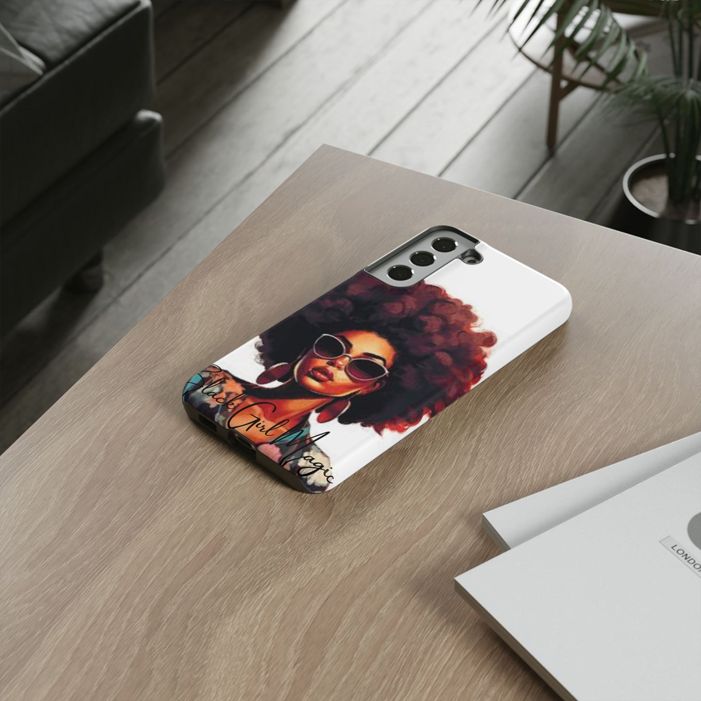 Tough Cases - Samsung Galaxy - Black Girl Magic - Unique Phone Case with Inspirational Quote, Stylish Phone Cover, Gift for Her, Trendy Accessory, Everyday Use
