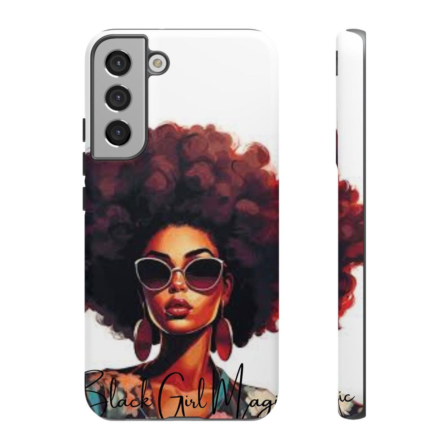 Tough Cases - Samsung Galaxy - Black Girl Magic - Unique Phone Case with Inspirational Quote, Stylish Phone Cover, Gift for Her, Trendy Accessory, Everyday Use