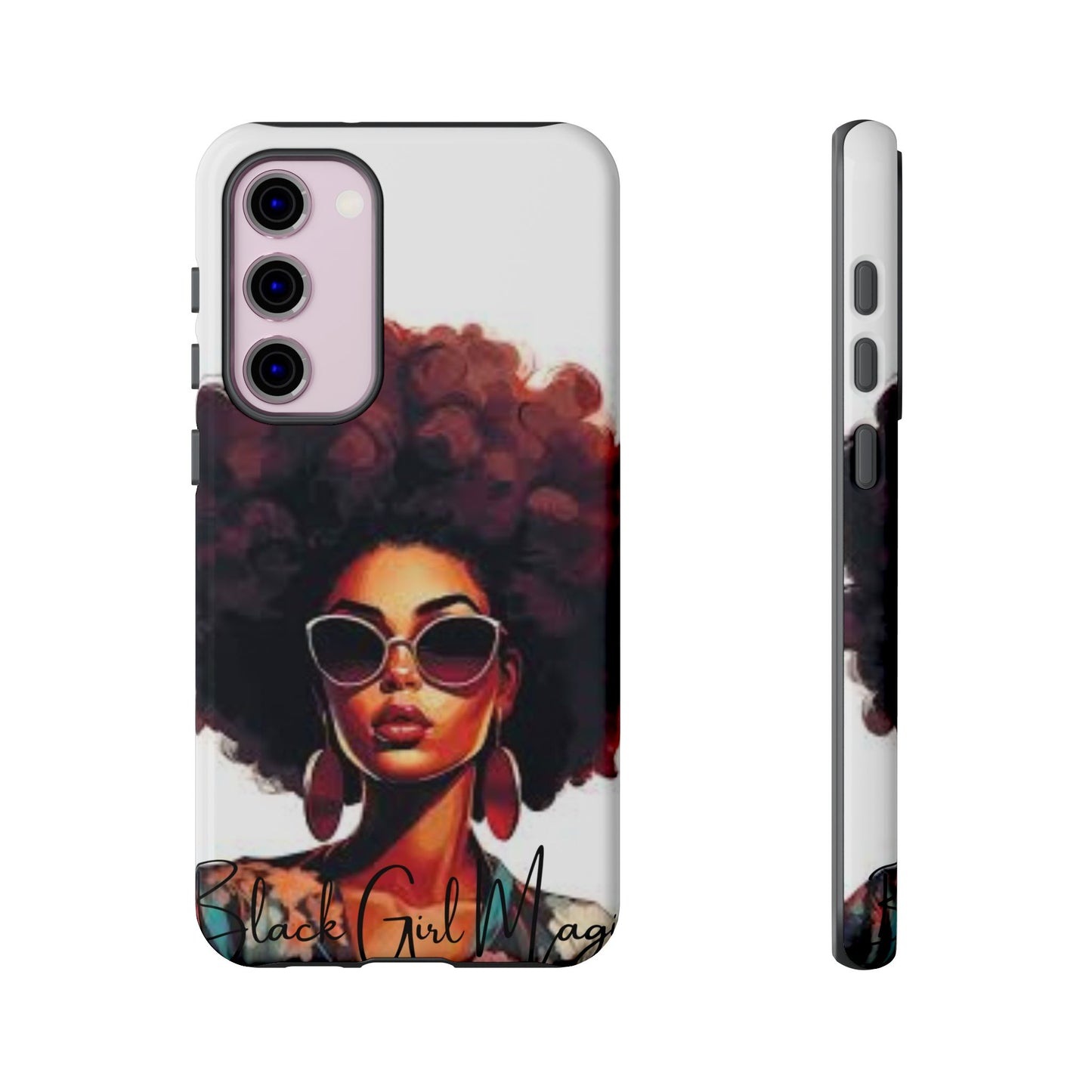 Tough Cases - Samsung Galaxy - Black Girl Magic - Unique Phone Case with Inspirational Quote, Stylish Phone Cover, Gift for Her, Trendy Accessory, Everyday Use