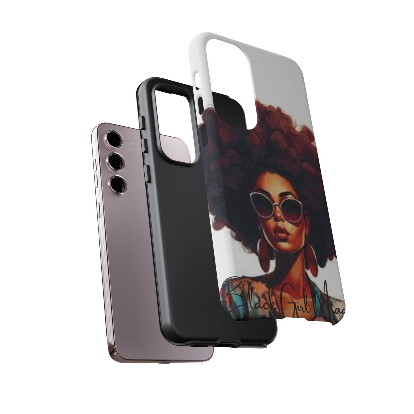 Tough Cases - Samsung Galaxy - Black Girl Magic - Unique Phone Case with Inspirational Quote, Stylish Phone Cover, Gift for Her, Trendy Accessory, Everyday Use